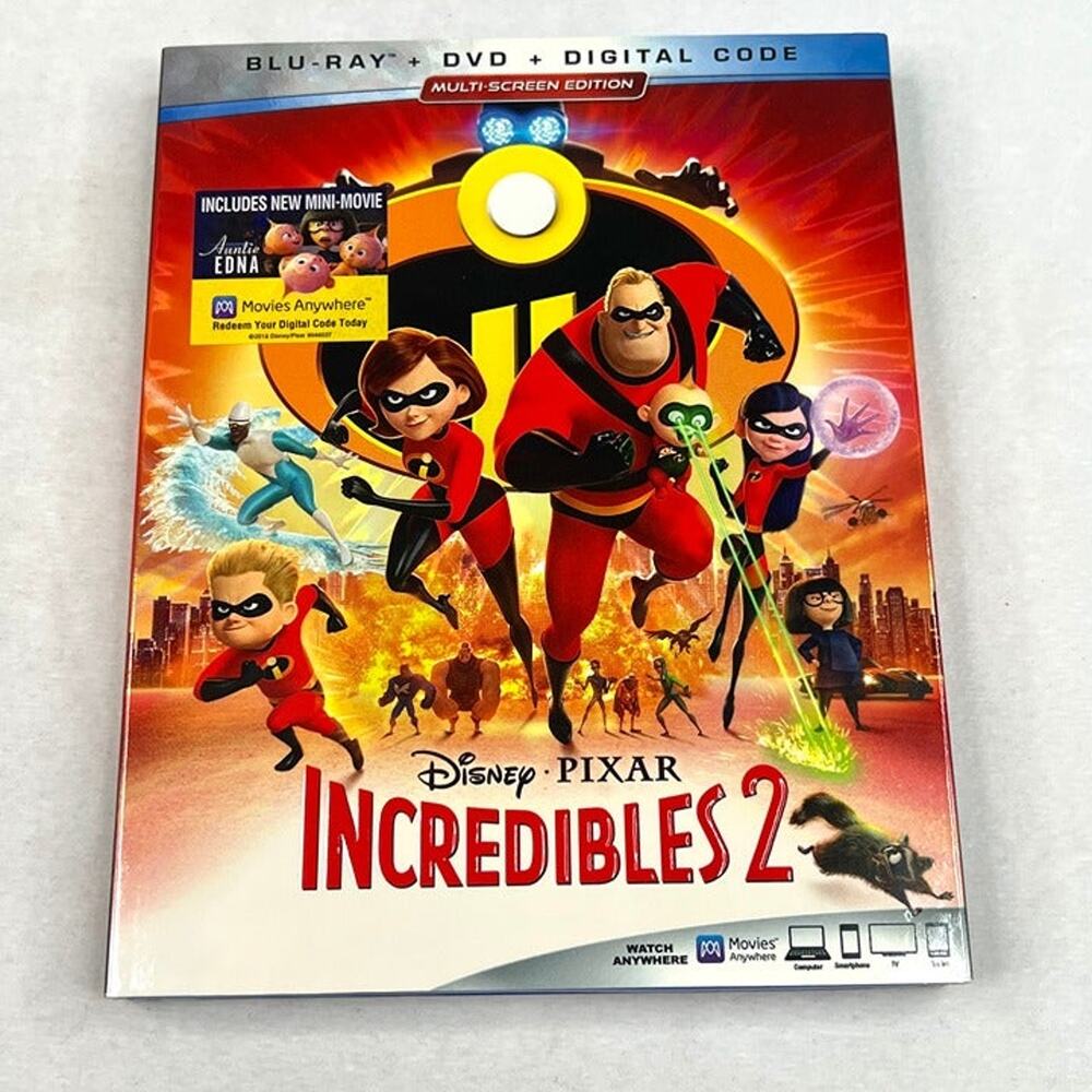 Disney Pixar The Incredibles 2 Blu Ray Combo Pack